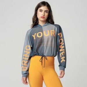 NWT Zumba Strong ID - Bring Your Power Mesh Hoodie (Size S)